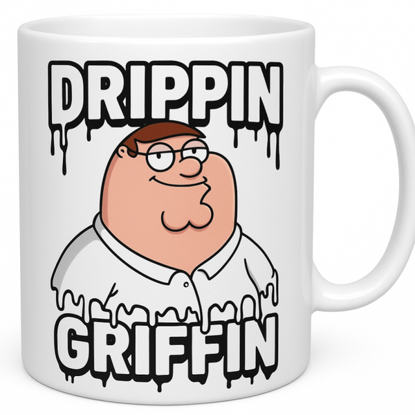 Drippin Peter Griffin Funny Coffee Mug – Cartoon Parody Gift for Him, Her & Friends