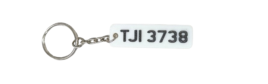 3D Printed Reg Plate Keyring