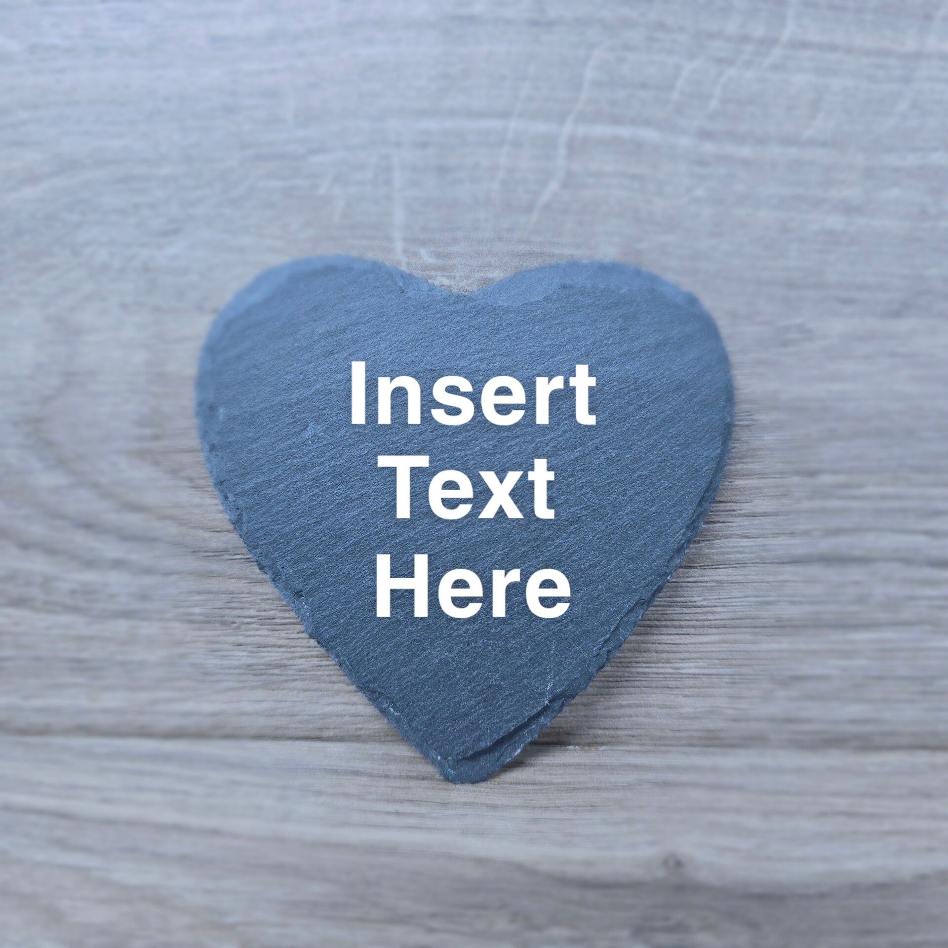 Personalised Blank Slate Heart Coasters