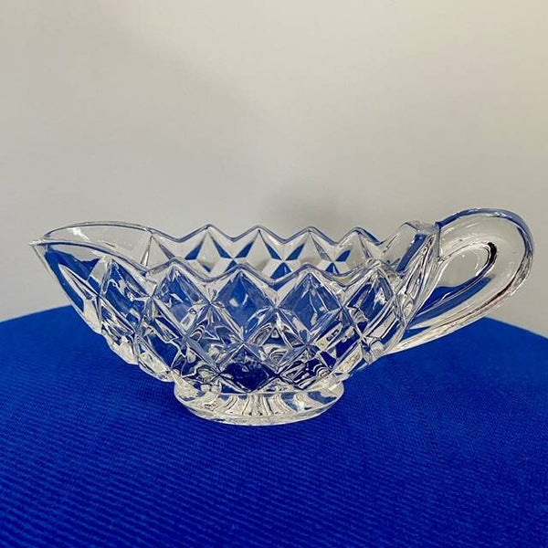 Depression glass gravy jug