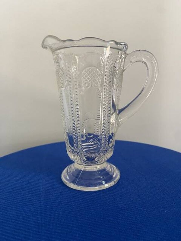 Depression glass jug tall