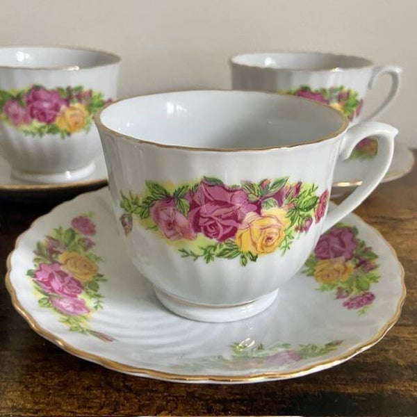 4 teaset regent China English rose