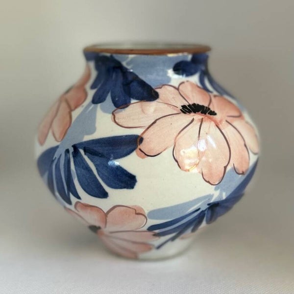 Pink Flower Pottery Vase - Steve James