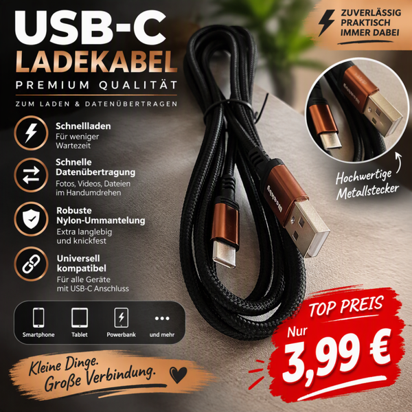 Ladekabel USB A auf USB C
