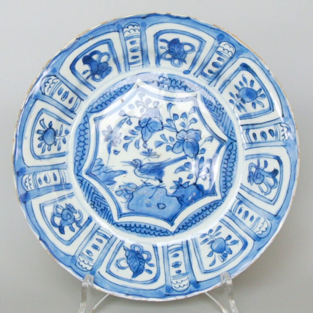 Wanli Kraak bord met vogel, Ming dynastie | Wanli kraak Plate with bird, Ming dynasty