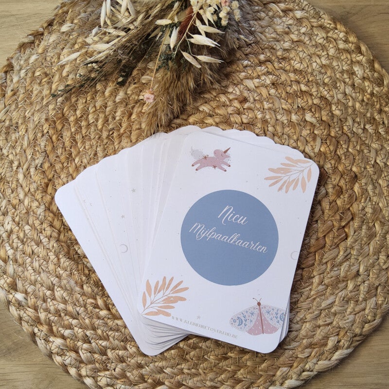 Mijlpaalkaarten bij zwangerschap of voor premature kindjes op neonatologie