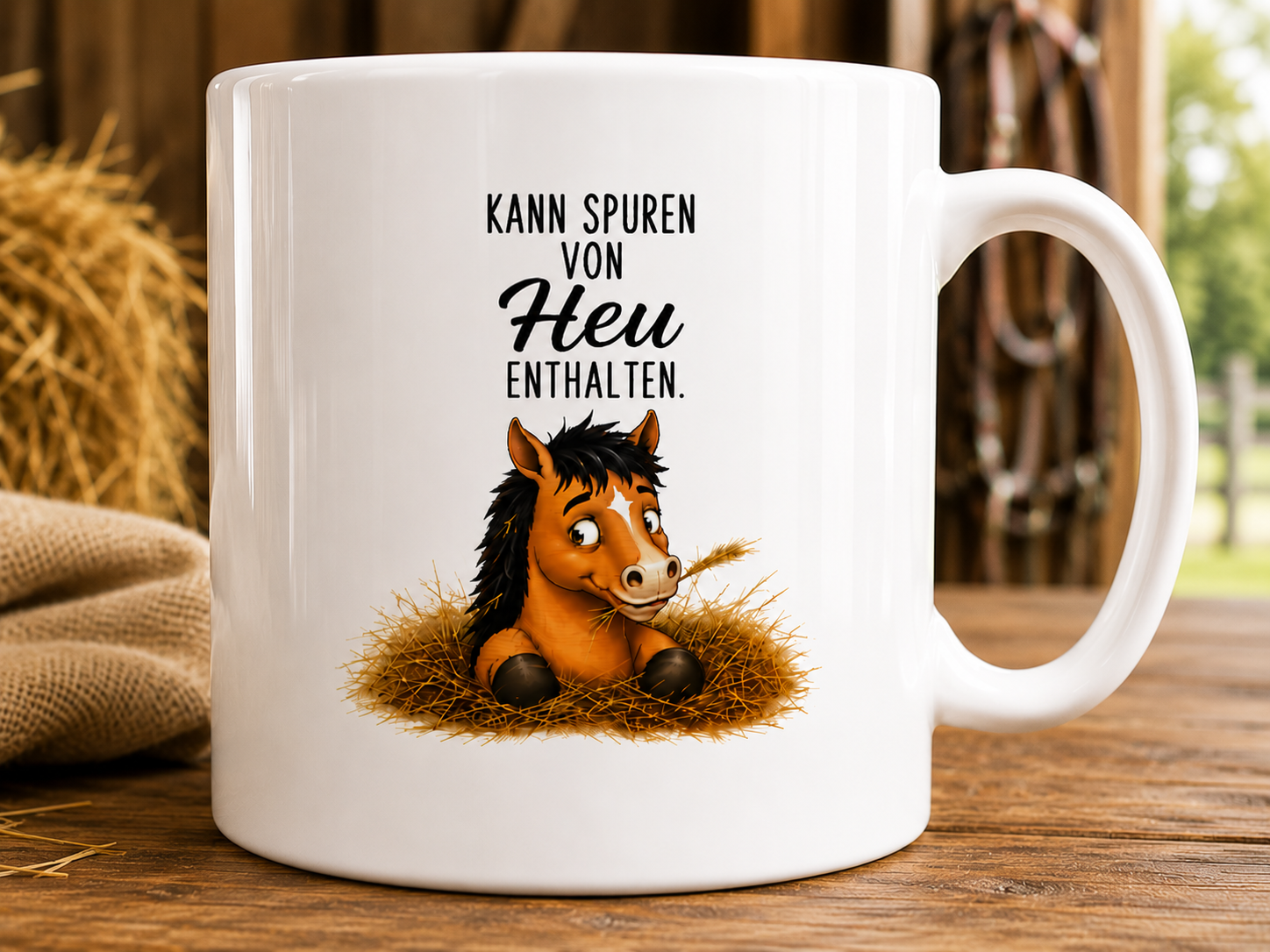 Wissensstall Tasse „Heugenuss“