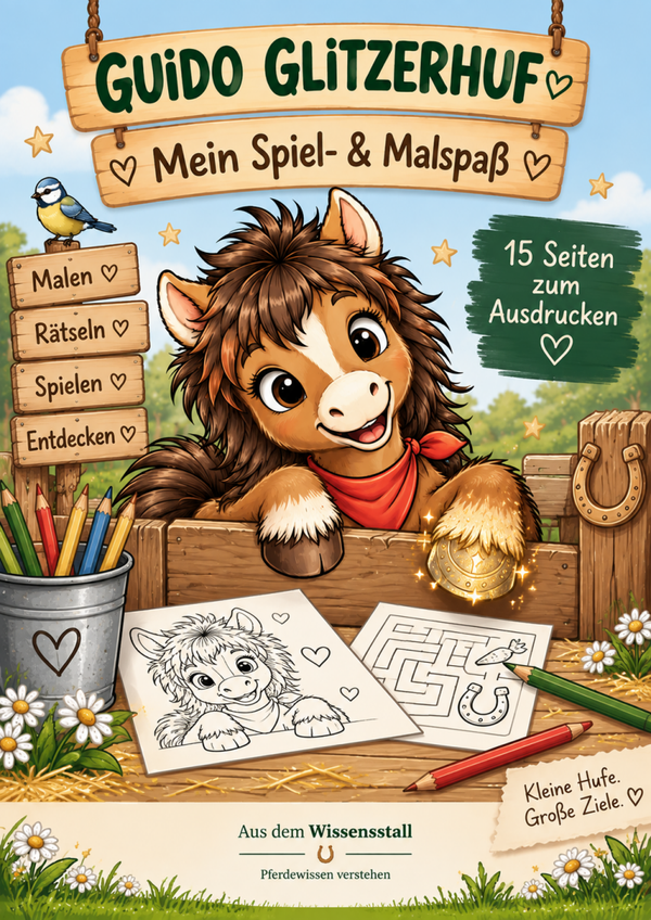 Guido Glitzerhuf – Spiel & Malspaß | 15 Seiten zum Download