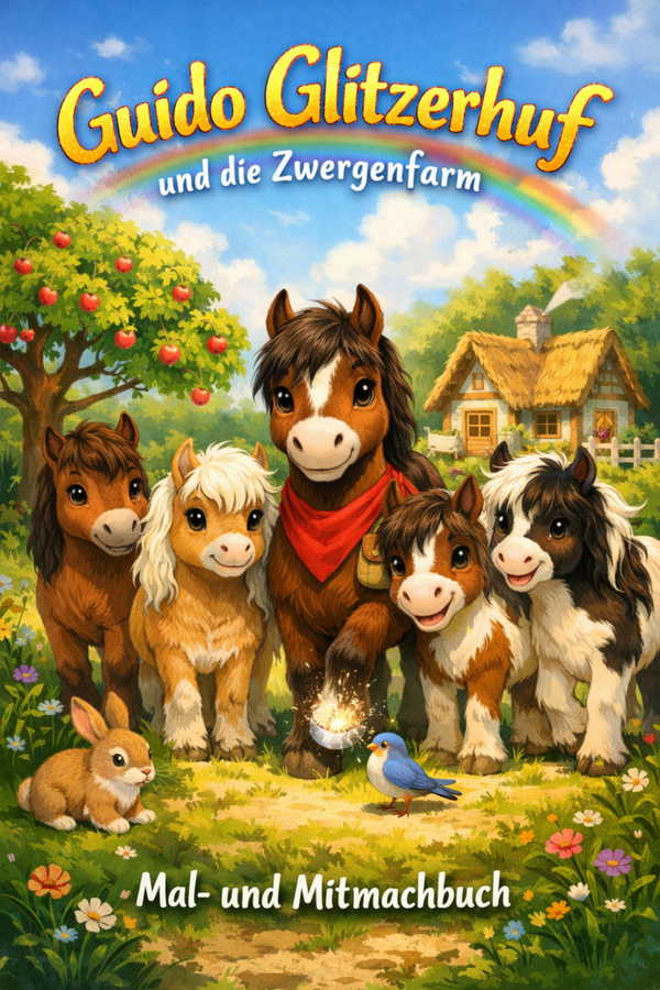 Mal- und Mitmachbuch Guido Glitzerhuf und die Zwergenfarm - Digitaler Download-