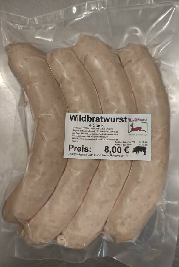Wildbratwurst 4 Stück
