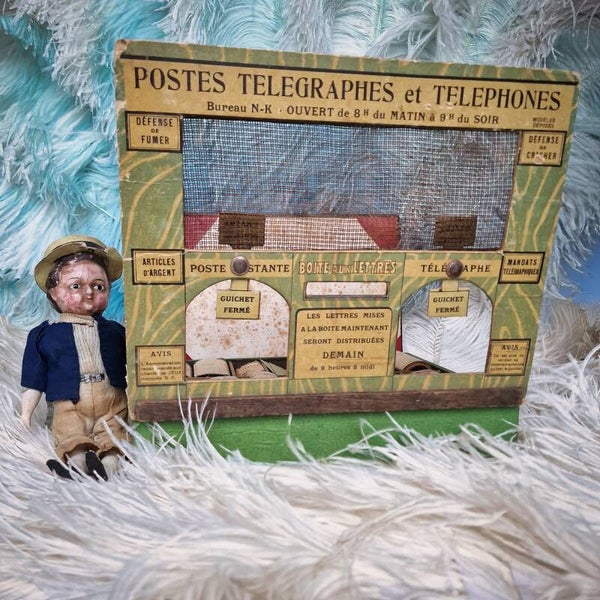 N.K.ATLAS Post and Telegraph Office - Vintage Toy Game (1910s/1930s)