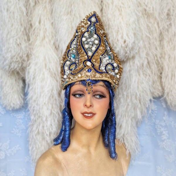 Vintage French Stage Headdress Costume Erte Burlesque