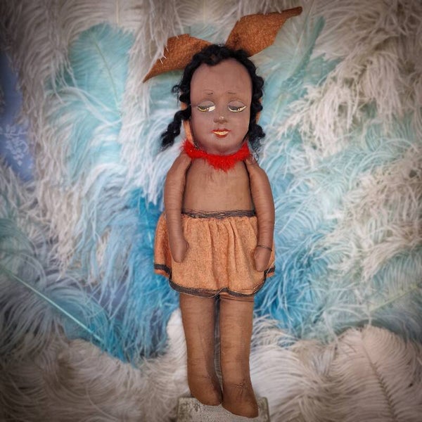 Interesting Josephine Baker Cloth Doll (circa 1926)