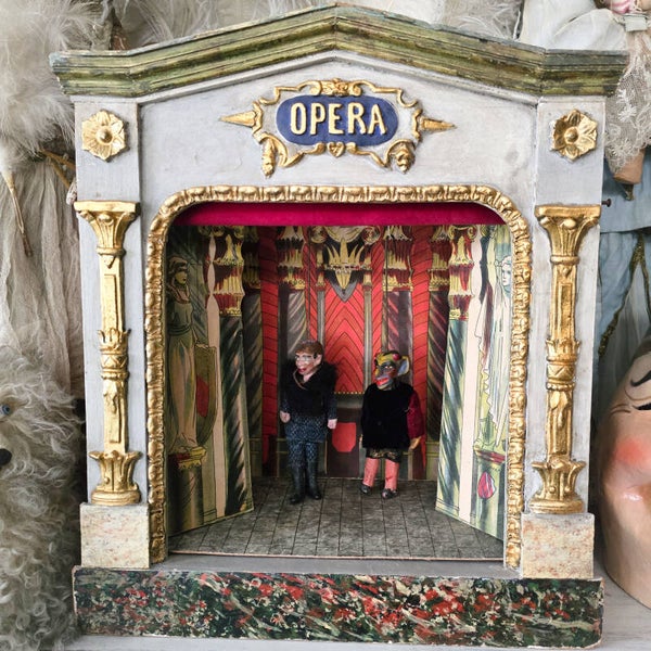 Antique 1880 French Toy Opera Theater Doll Puppet Guignol