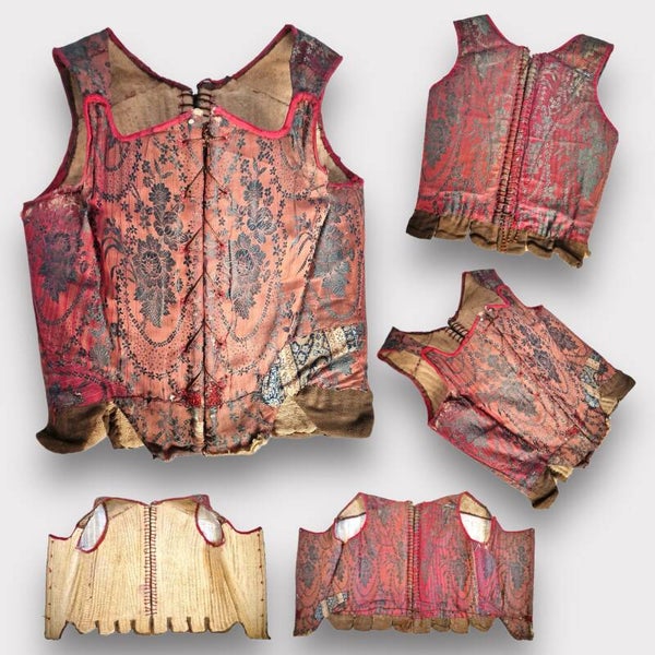 Original Museum-Worthy Antique Pair of Stays from Early 18th Century Italy