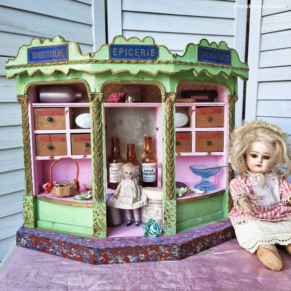 Antique Toy Doll Epicerie Store