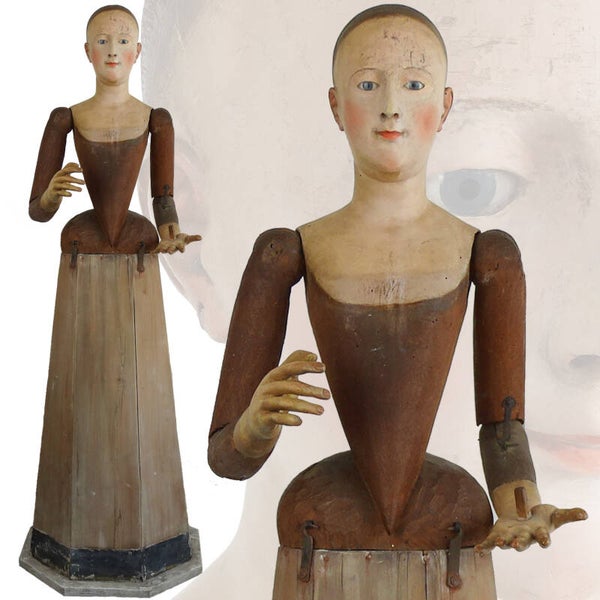 1700s Life-Size Madonna Santos Cage Doll