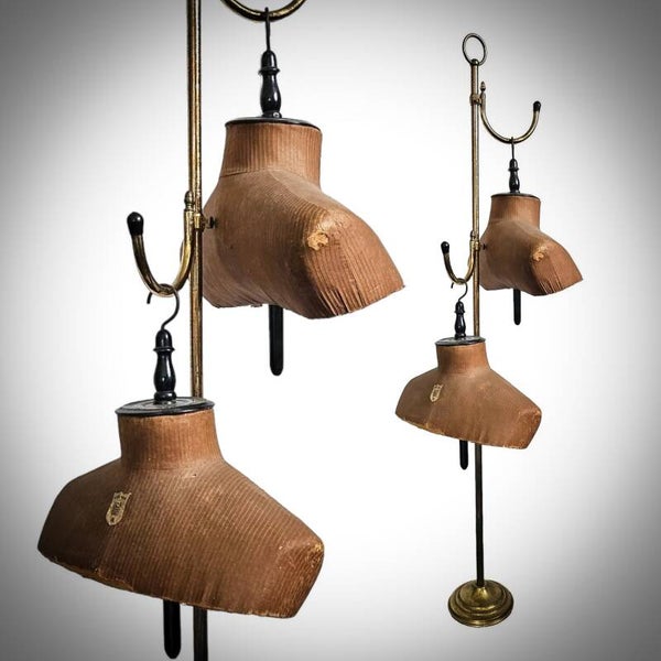 Antique Brass Shop Display Clothing, Hat  Dress Boy