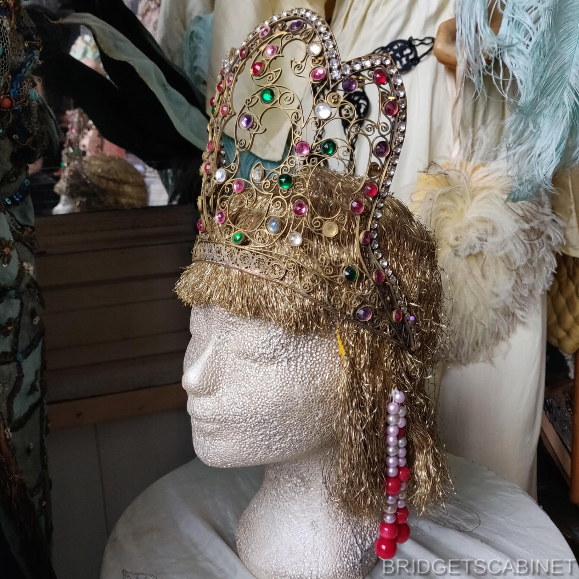 1900s Kokoshnik Mucha Crown Headdress
