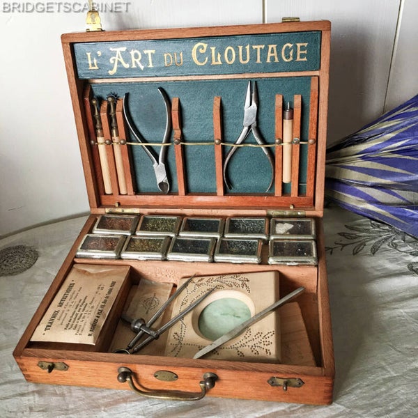 1880s French Cloutage Box Toy