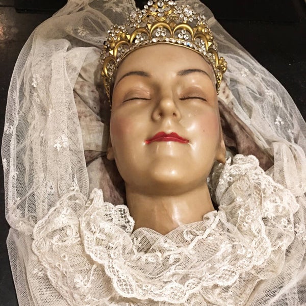 19th Century Santos Wax Relik Head