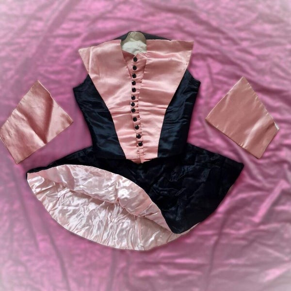 Antique 1900s French Burlesque Showgirl Costume – Rare 3-Piece Set