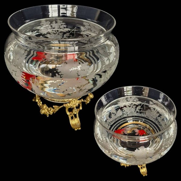 Rare Antique Baccarat Crystal Aquarium