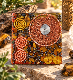 Orgonit Untersetzer *Tiger Eye Resonance