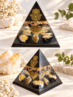 Orgonit Pyramide* Hamsa Crystal Within
