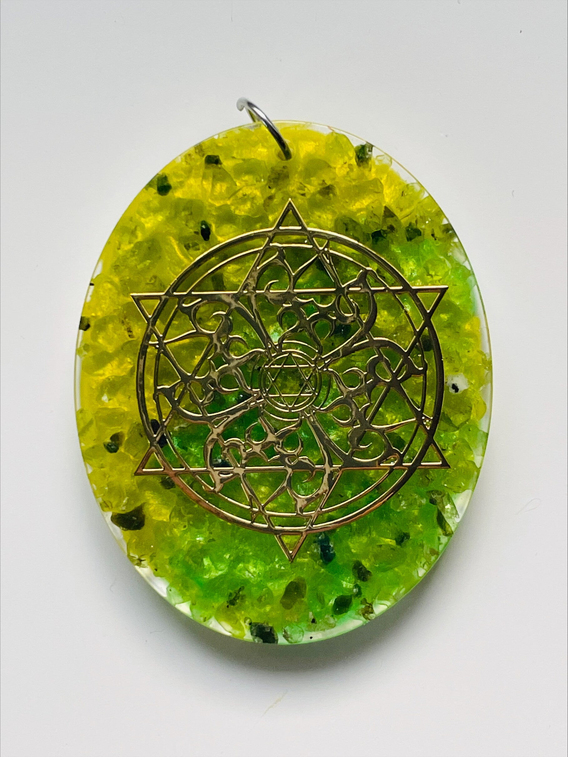 Orgonit Anhänger * Peridot Sun - 4 cm