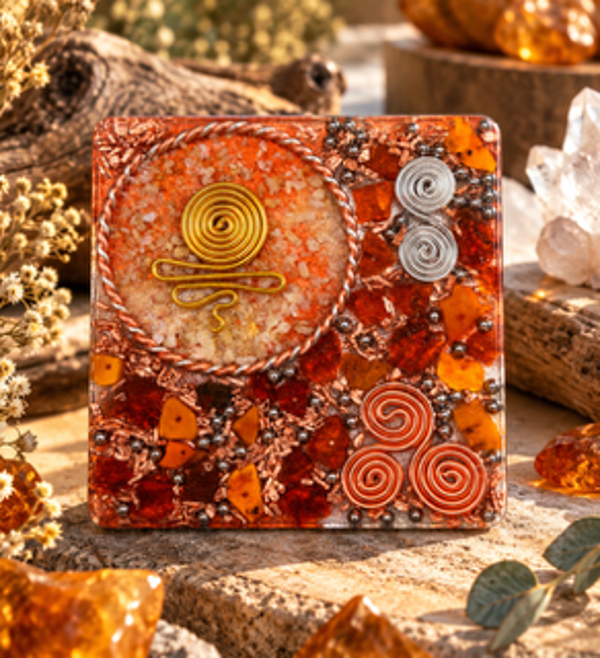 Orgonit Untersetzer * Amber Power