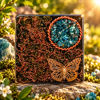 Orgonit Untersetzer * Aqua Wings