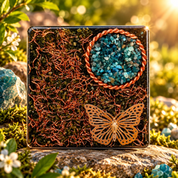 Orgonit Untersetzer * Aqua Wings