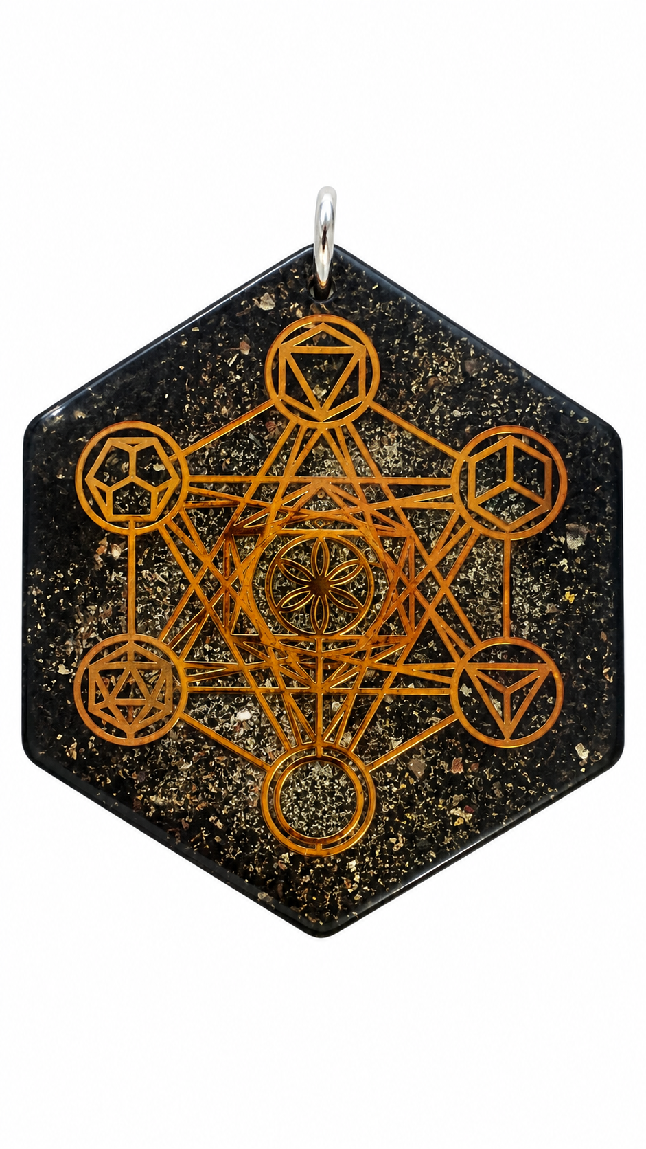 Orgonit Shungit Anhänger *Cosmic Genesis - 4,5 cm