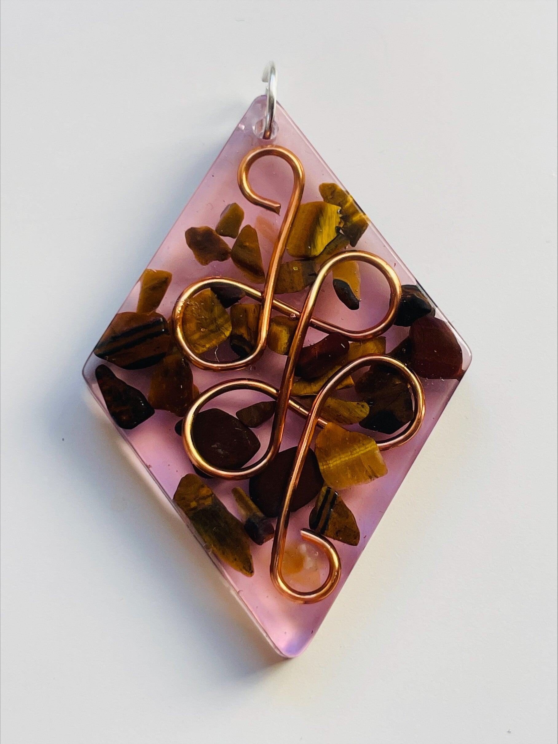 Orgonit Anhänger *Tiegerauge 4-Eck - 3,5cm