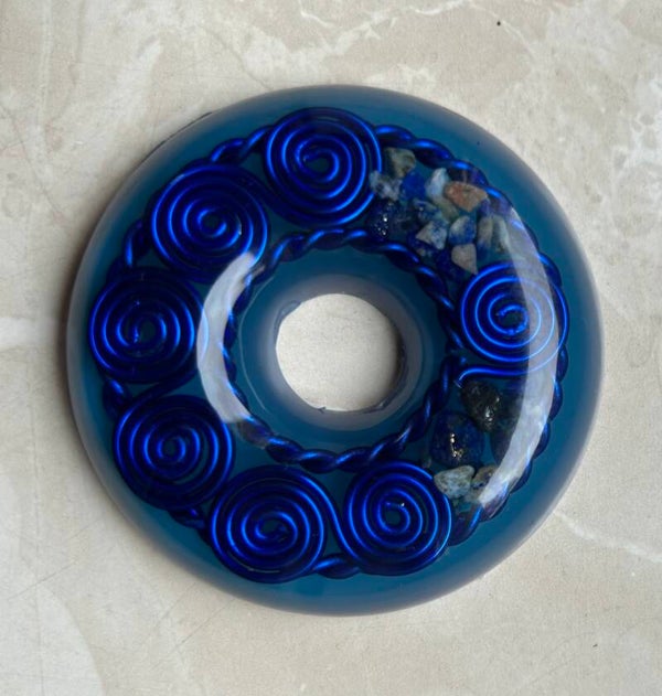 Orgonit Donut *Blue Spiral Dark