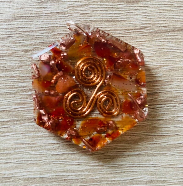 Orgonit Anhänger *Orange - 3,5cm