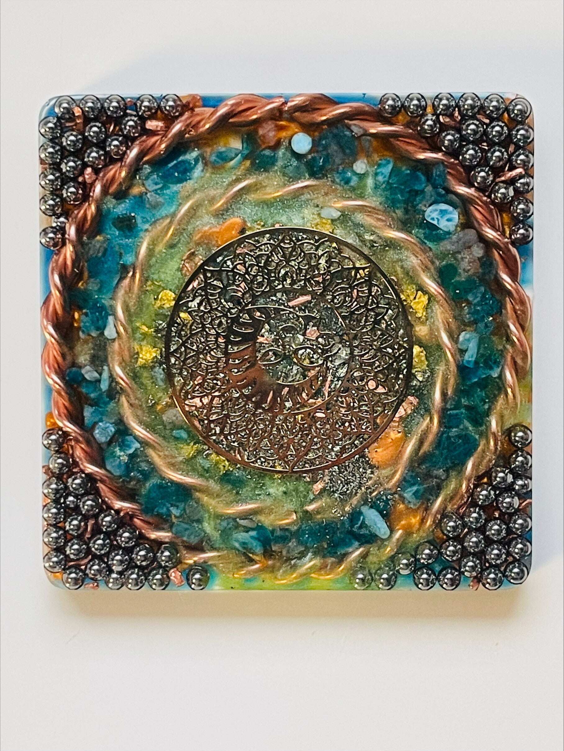Orgonit Untersetzer* Aqua Spiral Shield