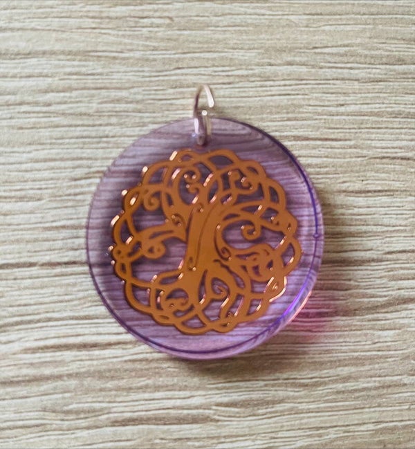 Orgonit Anhänger *Lila/Simply Baum S - 3cm