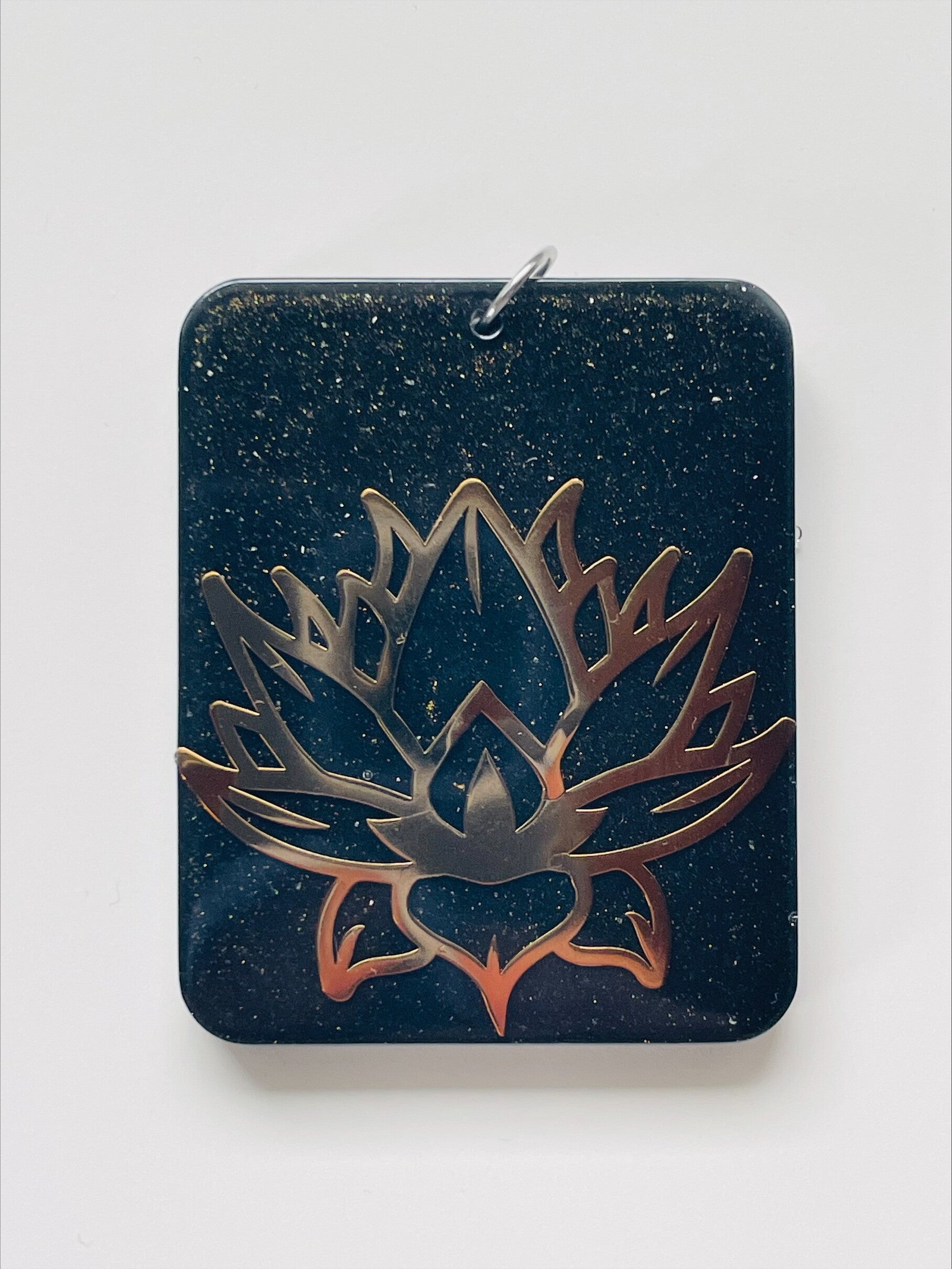 Orgonit Shungit Anhänger* Lotus Awakening  - 4 cm