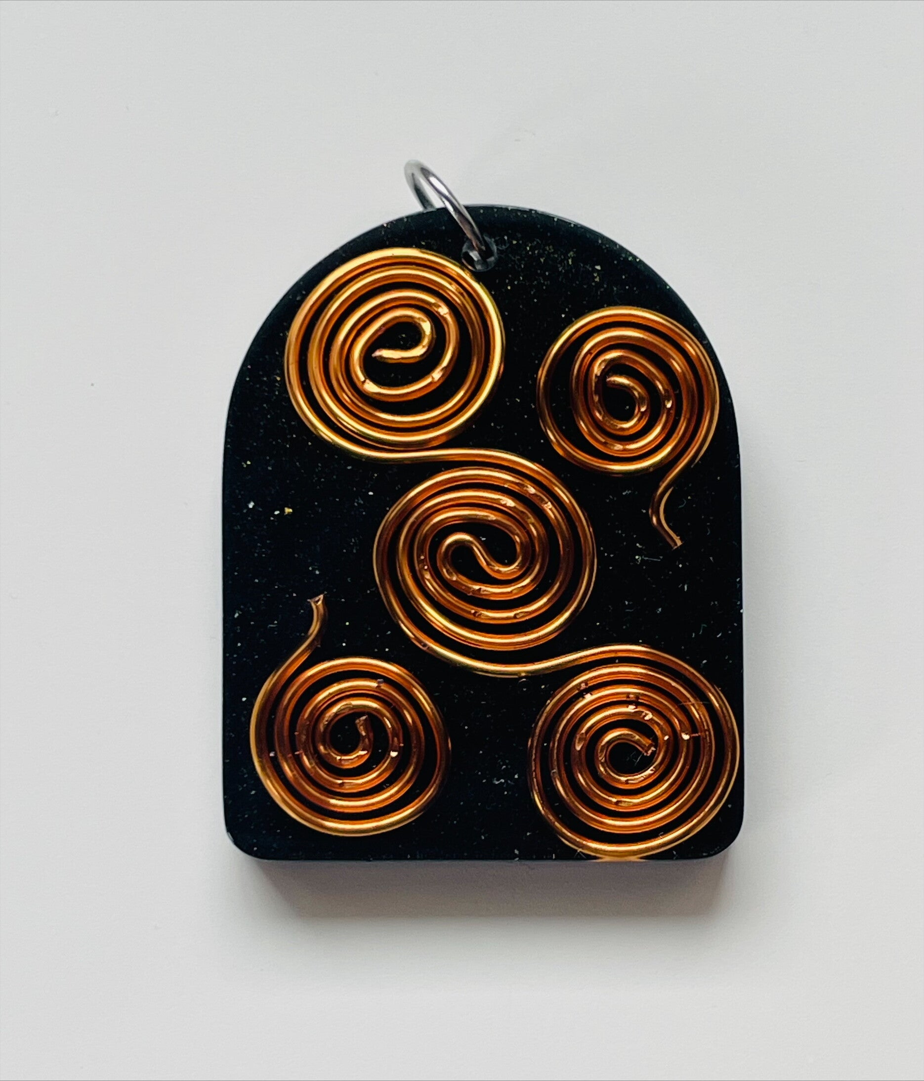 Orgonit Shungit Anhänger * Five Spiral Shield -  3cm