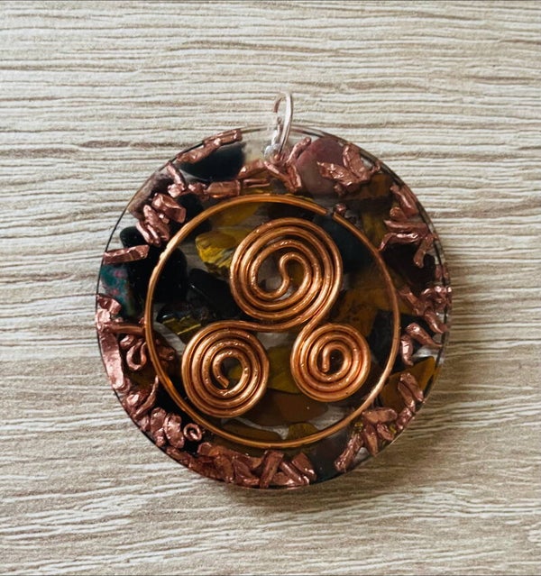 Orgonit Anhänger *Schwarz/Kupfer I - 4cm