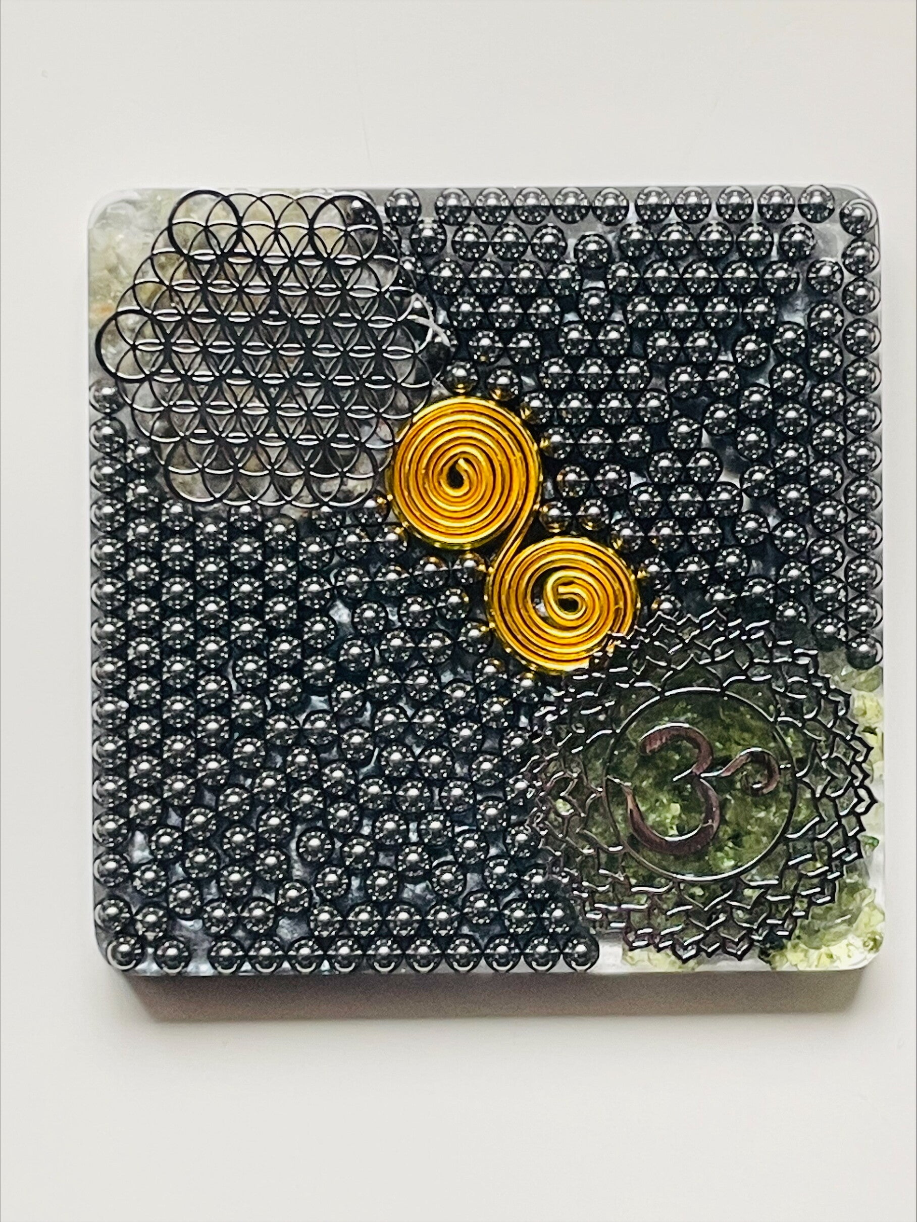 Orgonit Untersetzer* Golden Om