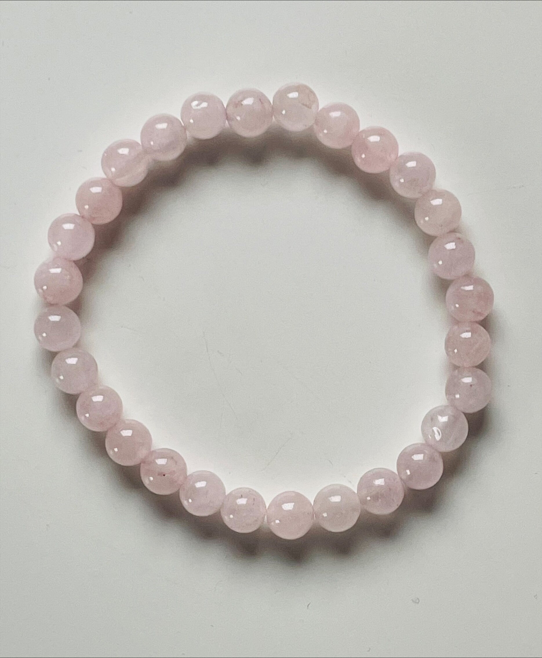 Perlen-Armband „Rosenquarz“