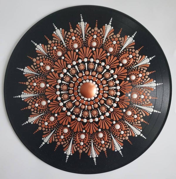 Dot Art on 12" LP Record - Coppers and White Pearls