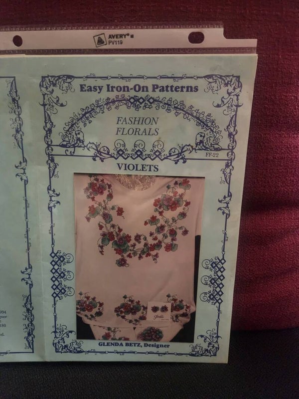 #83 - Violets Iron On Pattern