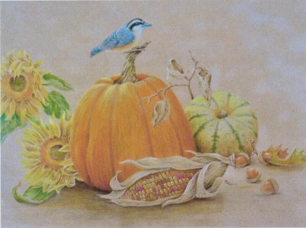 Tina Sue Norris Seminar - Day 3- Autumn Harvest - Prisma Color Pencil on Sueded Board - Intermediate (Non - Member Only)