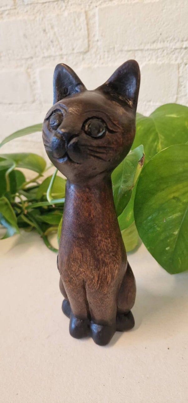 Vintage houten katje