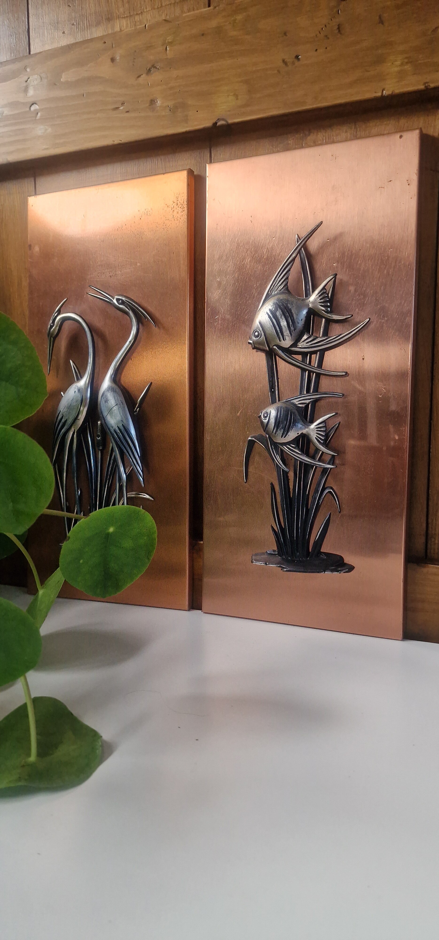 Set vintage wanddecoratie, jaren 80