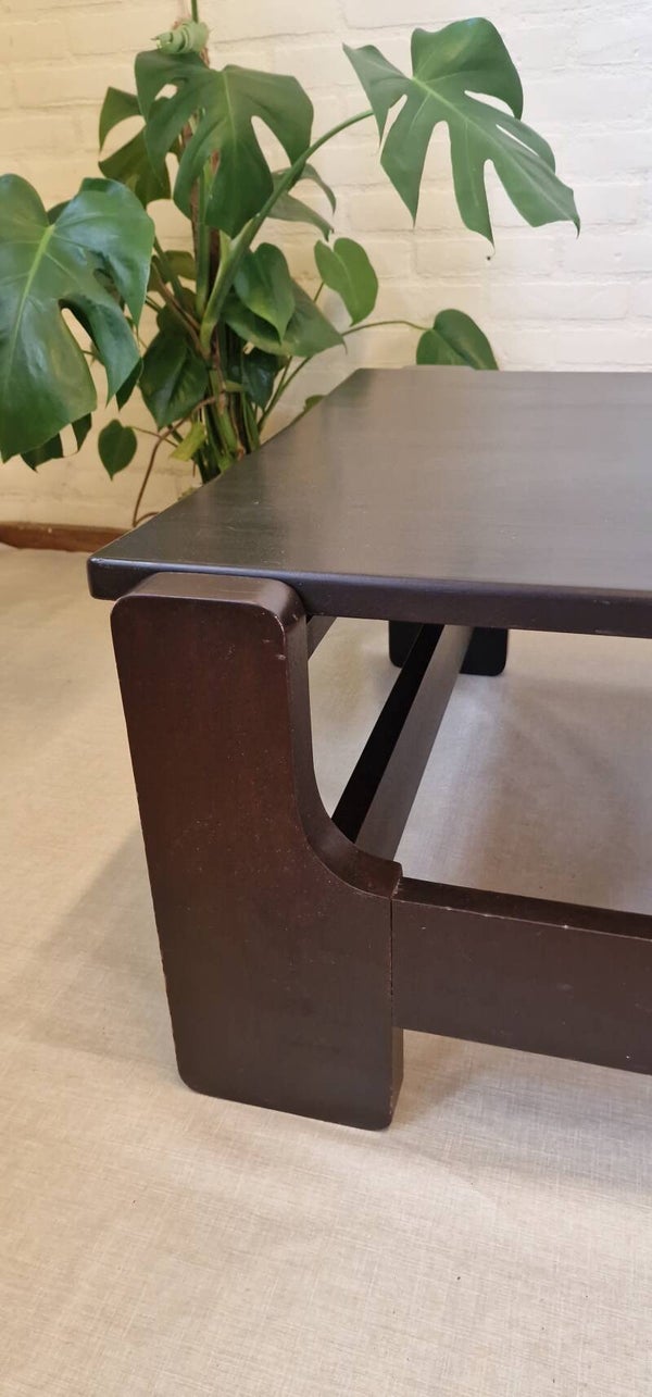 Vintage Salontafel – Donker Hout – Jaren ’70 Design